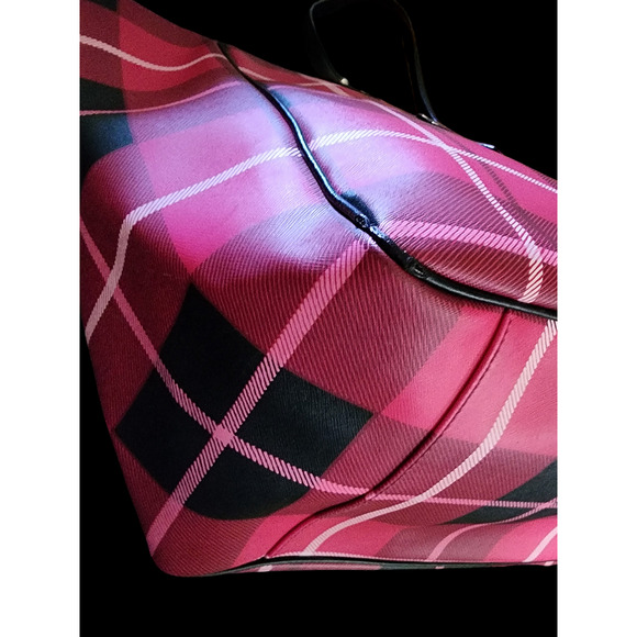 Kate Spade Ellison Avenue Sidney Tote Bag, Plaid Snapdragon Pink and wallet - Picture 14 of 15